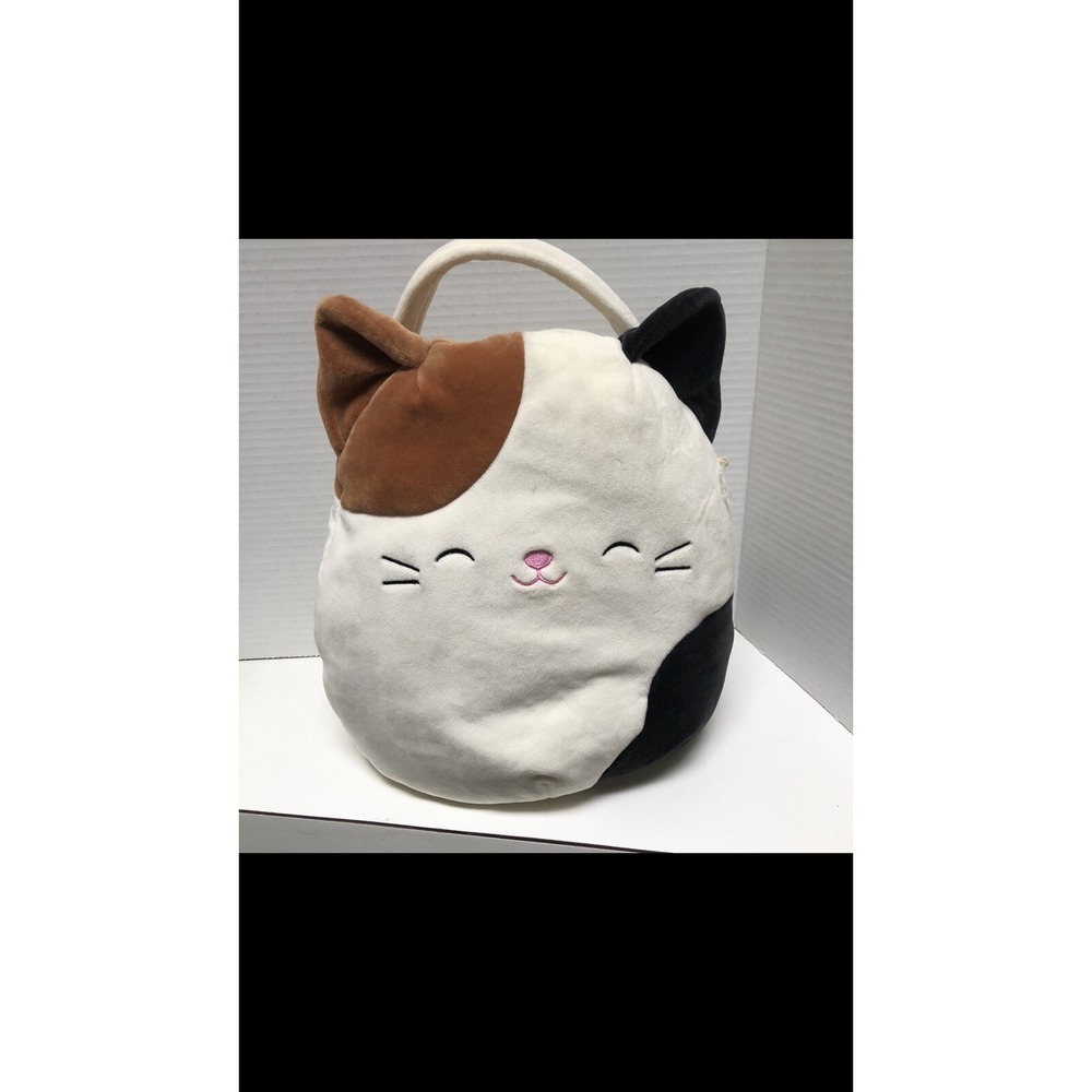 Squishmallows Tote Bag, KellyToy Cam Calico Cat Plush Basket Cat Decor
